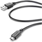 Cellularline ladekabel USB-A til Micro-USB, sort, 3m