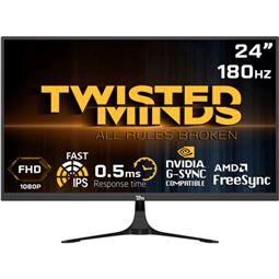 Twisted Minds Flat Gaming Monitor 24'' FHD - 180Hz, TM24FHD180IPS