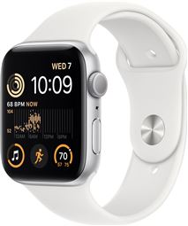 Apple Watch SE 2022 GPS 44mm Silver Alu. Case/White Sport Band - Regular