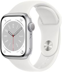 Apple Watch Series 8 GPS 41mm Silver Alu. Case/White Sport Band - Regular