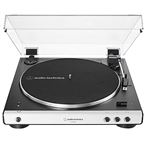 Audio Technica AT-LP60XBTWH Fully Automatic Wireless Belt-Drive Turntable, silve