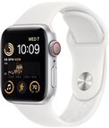 Apple Watch SE 2022 GPS + Cell, 40mm Silver Aluminum Case/White Sport Band - Reg