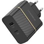 OtterBox USB-C + USB-A 30W Dual Port Wall Charger Fast Charge - Black