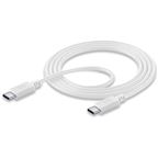 Cellularline Ladekabel USB-C til USB-C, hvid, 1,2m